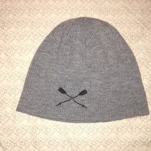 Heather Gray Knit Beanie Rowing / Crew Emblem